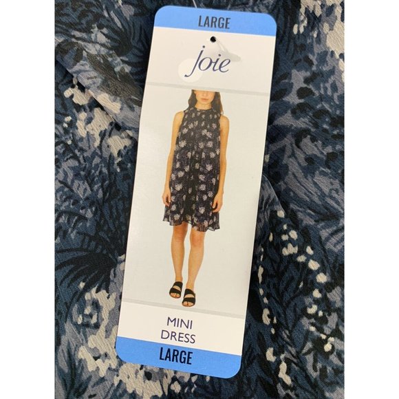 NWT $348 JOIE Womens Size L Baltic Print Mini Dress - Picture 6 of 13